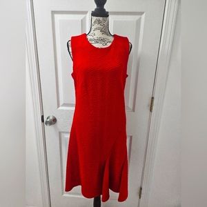 Calvin Klein red knit dress. Size 8